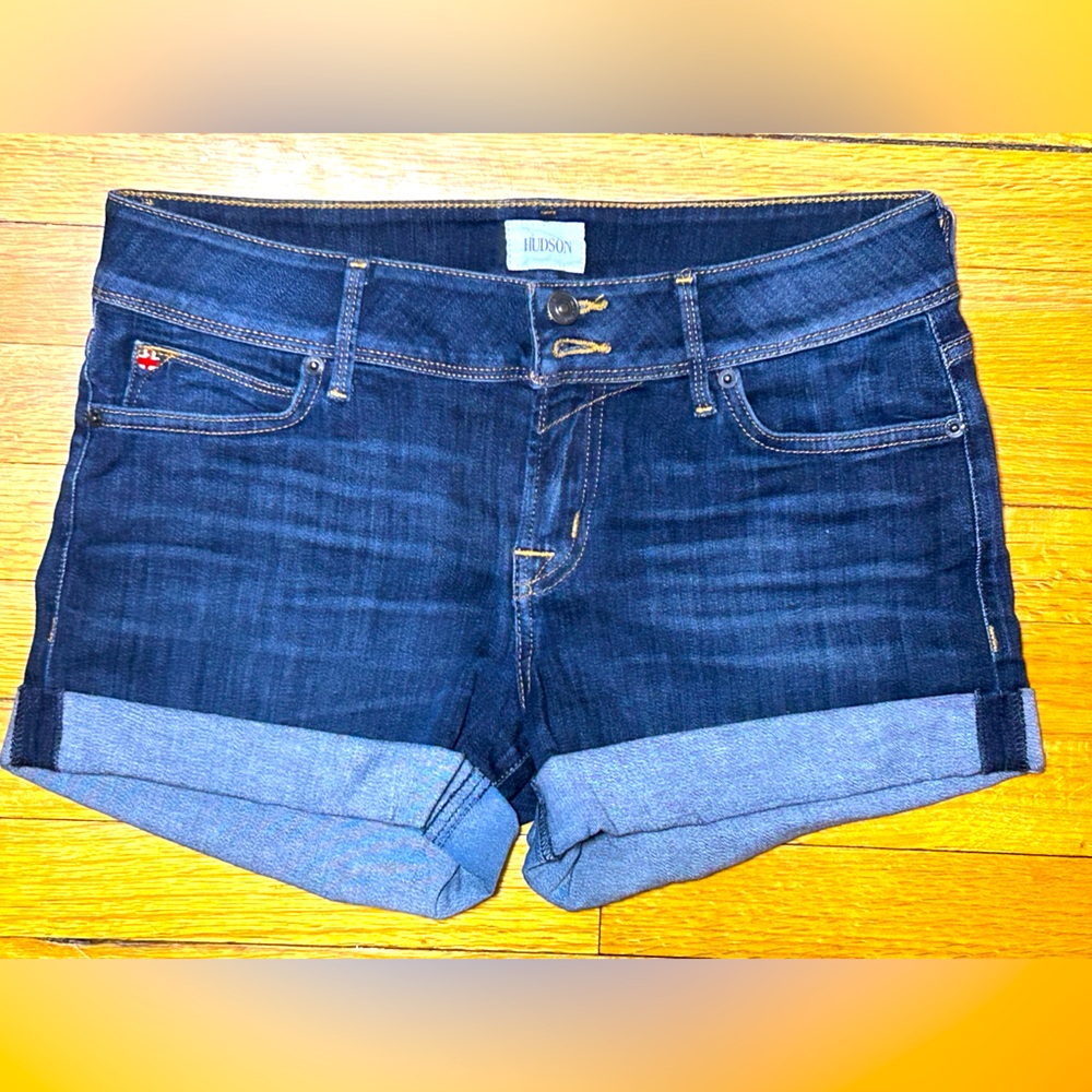 Hudson Jeans Women's Deep Indigo Cuffed Shorts